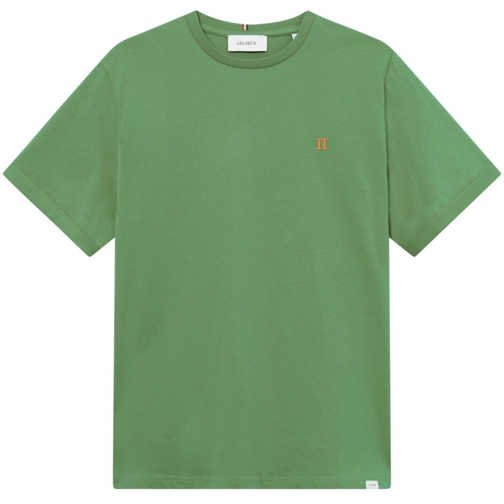 Norregaard t-shirt vintage green/orange - Les Deux Copenhagen
