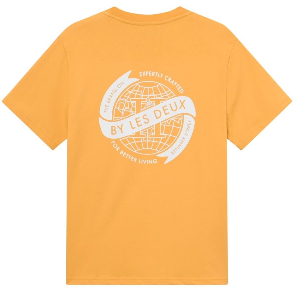 Globe t-shirt mustard yellow/ivory - Les Deux Copenhagen