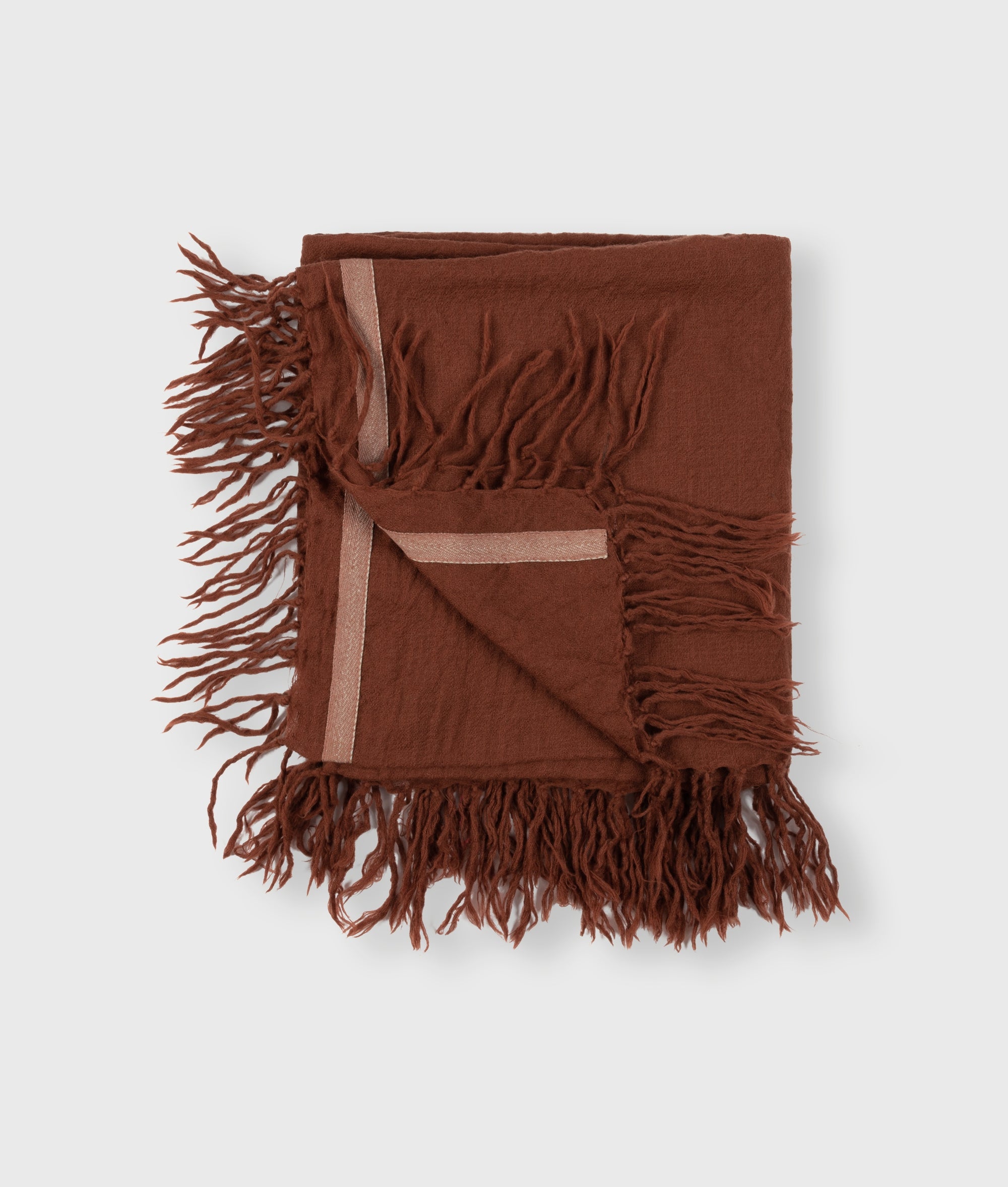 Woolen scarf saddle brown - 10 days