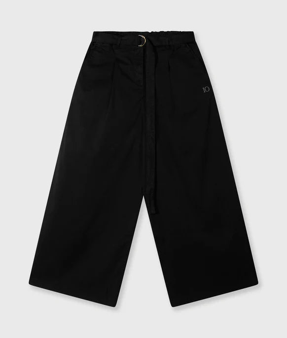 Wide leg pants twill