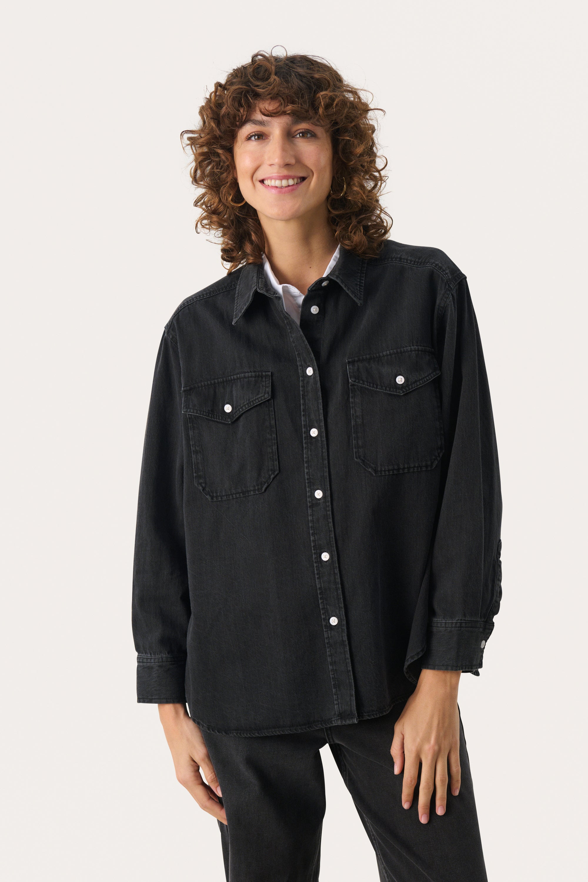 Collette hemd washed black - Part Two