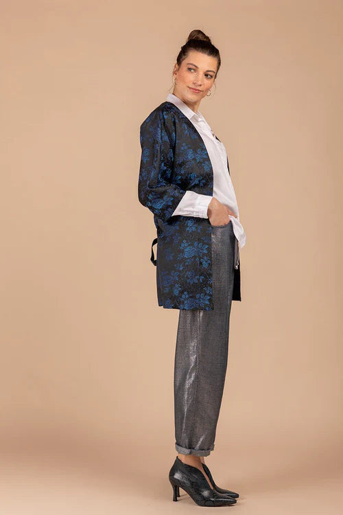 7595 Gu broek blue/silver - Four Roses