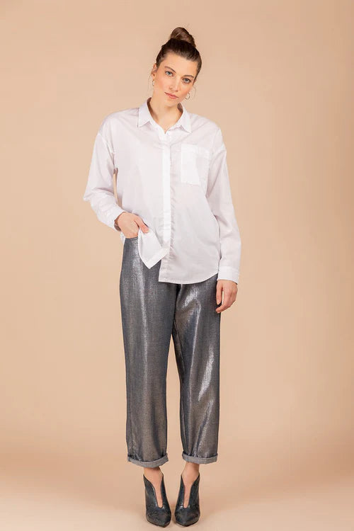 7595 Gu broek blue/silver - Four Roses