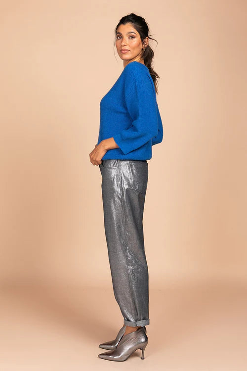 7595 Gu broek blue/silver - Four Roses