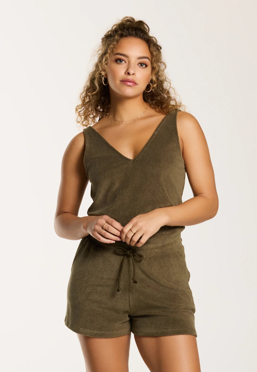 Fiji playsuit forest green - Shiwi