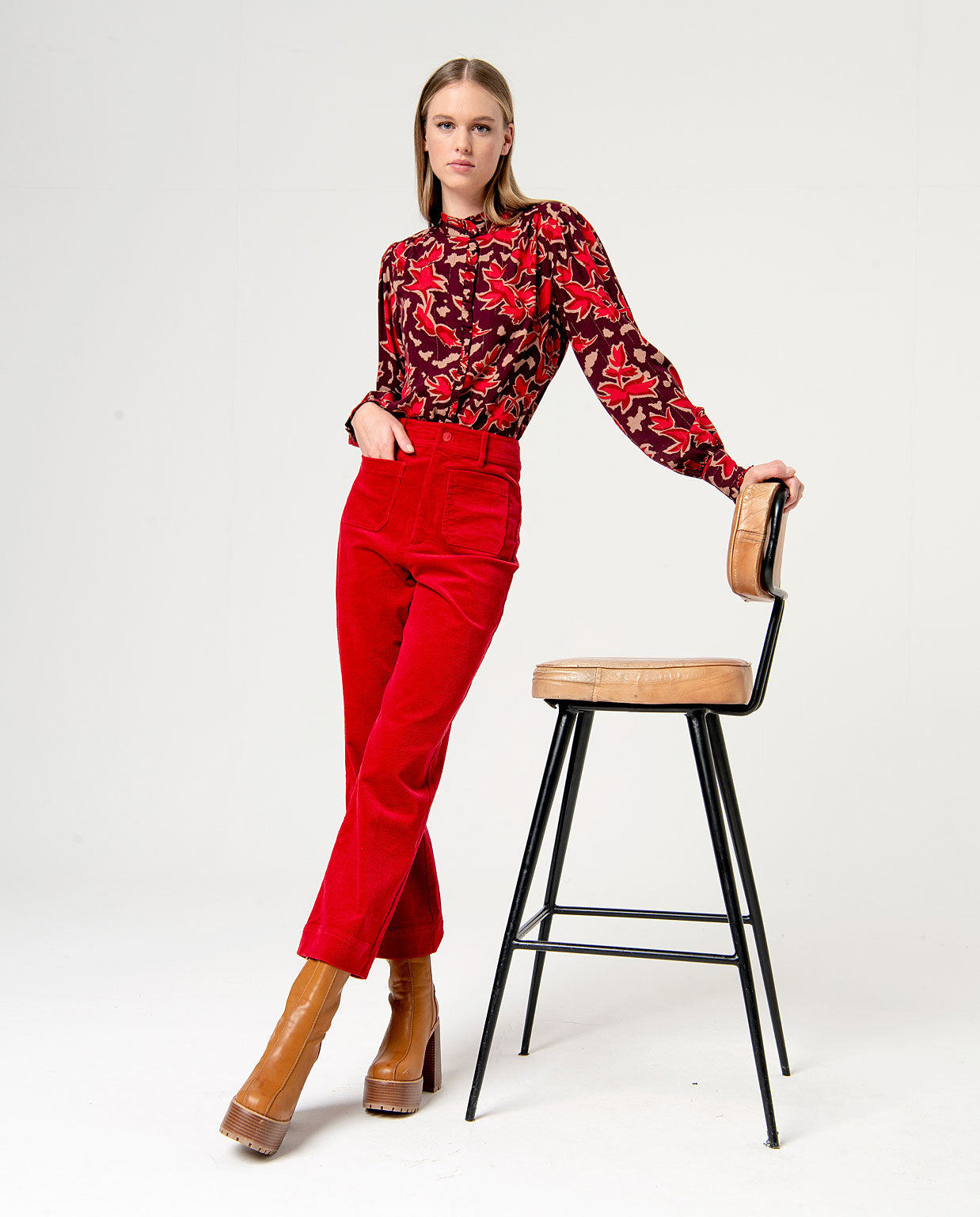 Nepa 526 broek rouge - Surkana