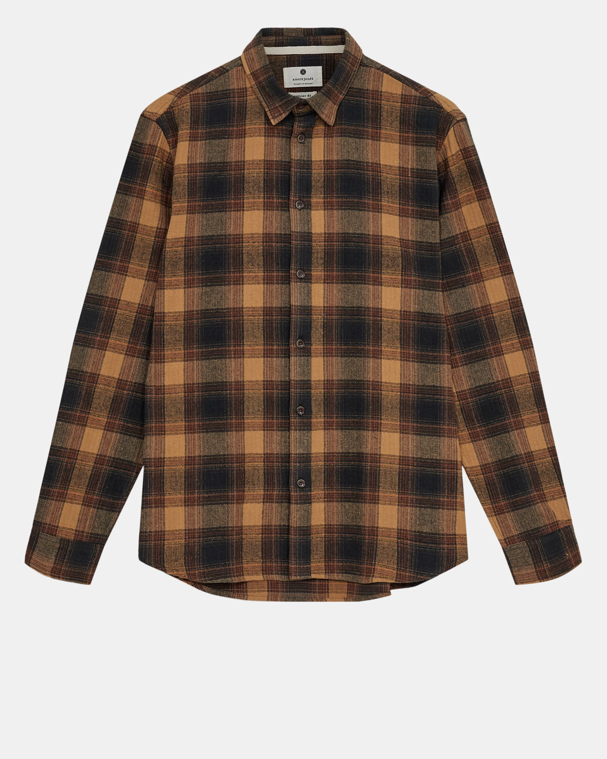 Leif flannel check shirt wood trush - Anerkjendt