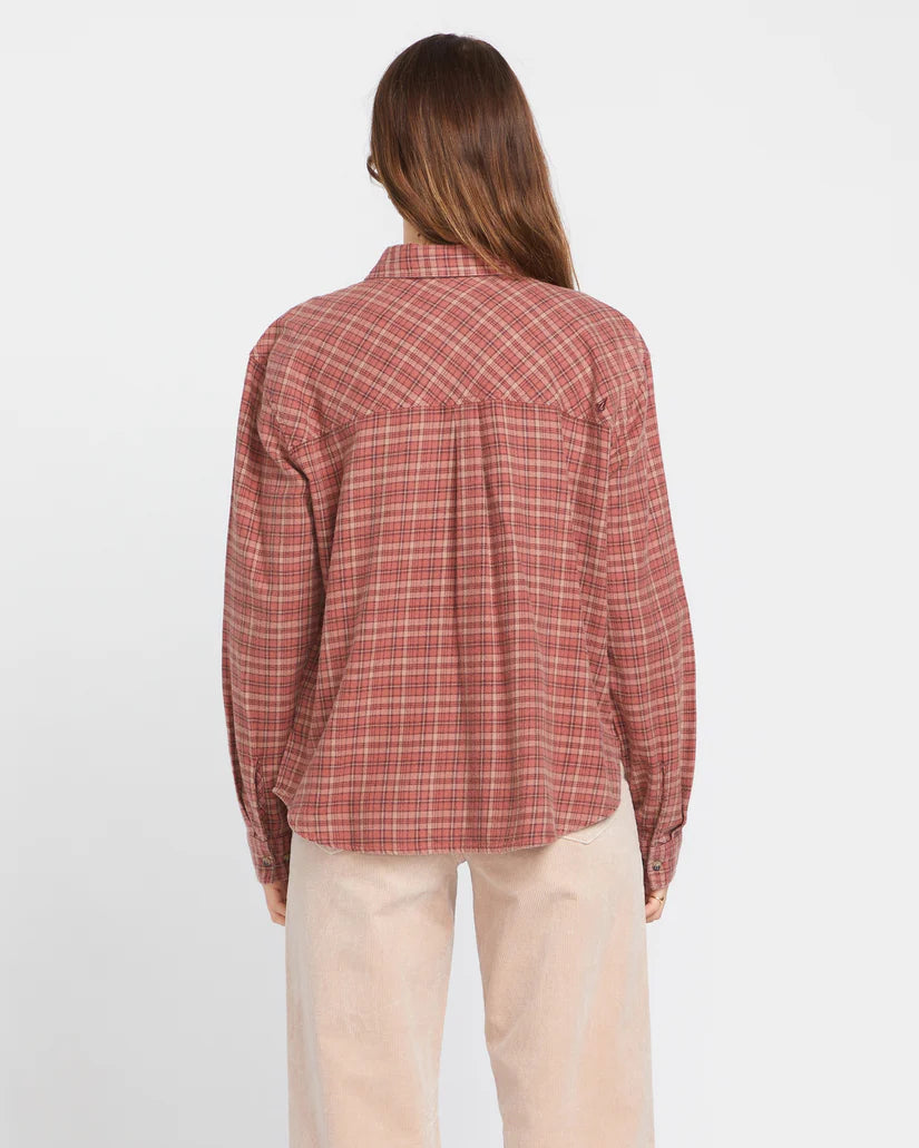 Plaid to meet hemd chesnut brown - Volcom