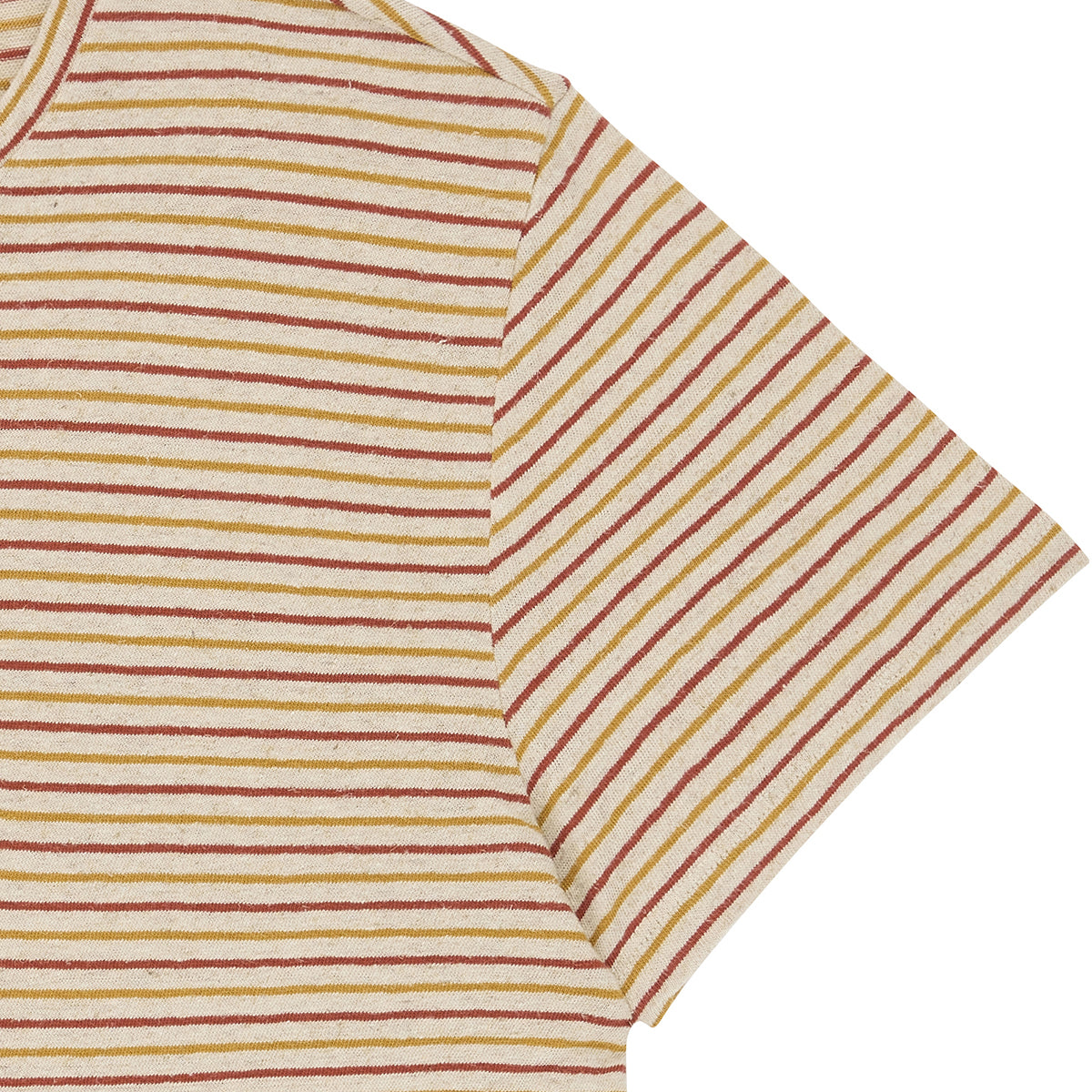 Esteban t-shirt stripe burnt - Bask in the sun