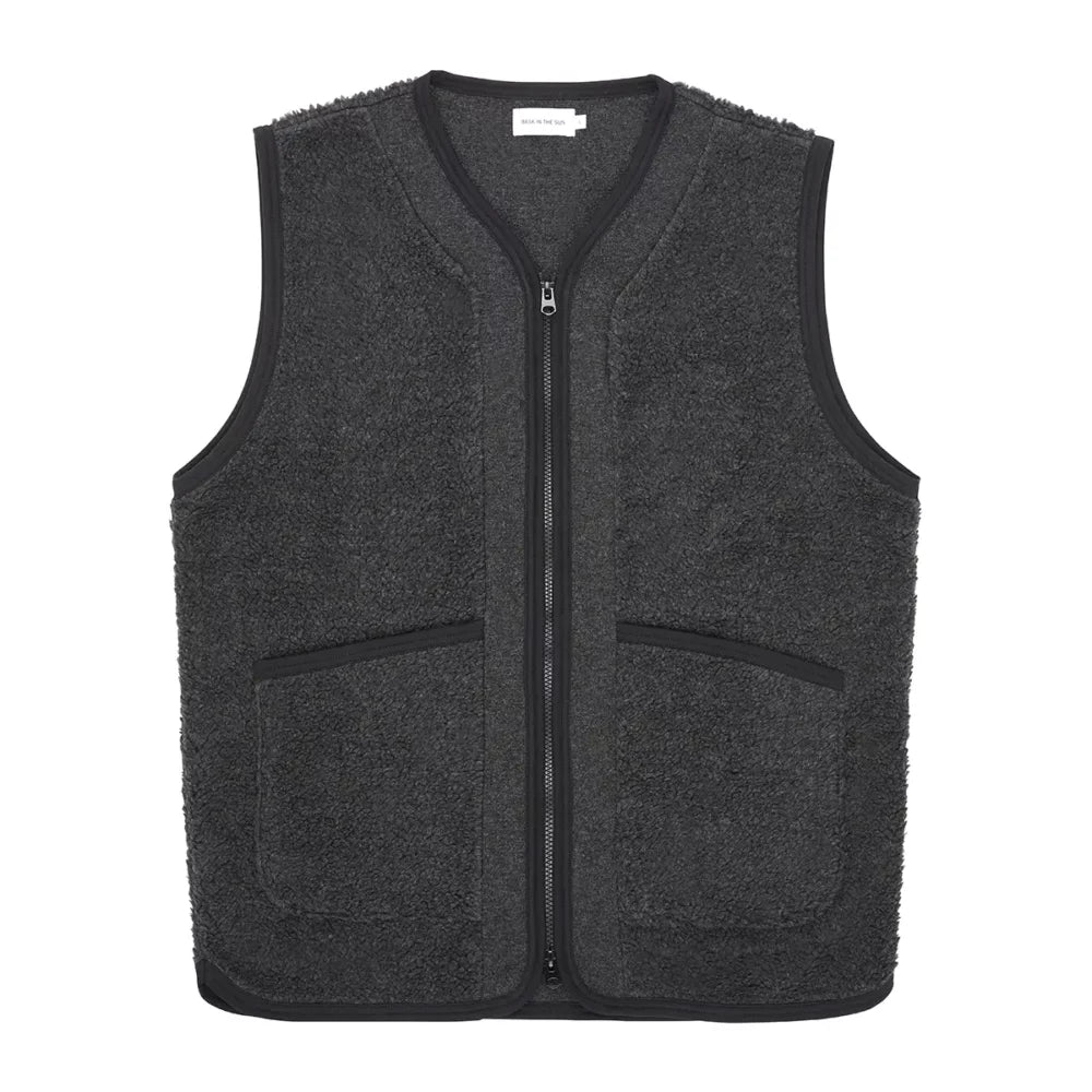 Goxo waistcoat teddy graphite - Bask in the sun