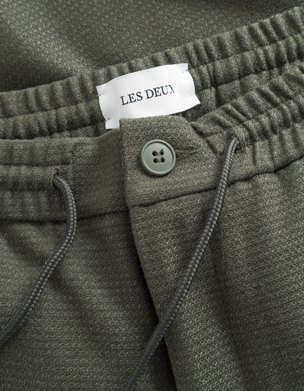 Como tapered drawstrings broek forest green - Les Deux Copenhagen