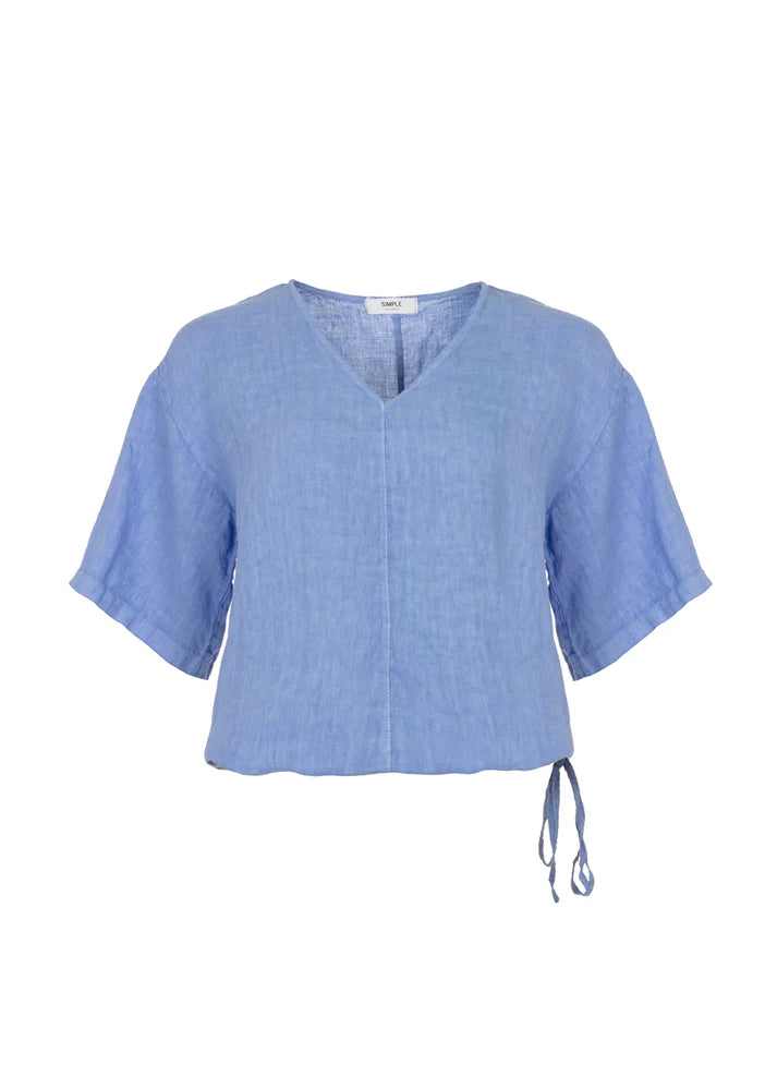 Lille blouse cornflower blue - Simple