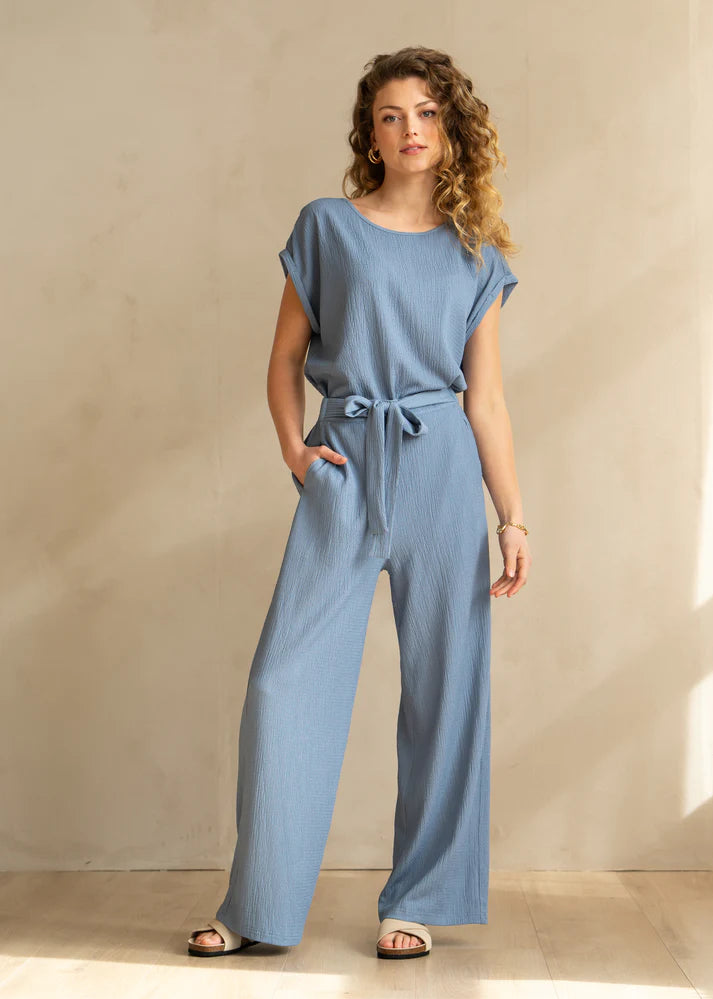 Horta blouse soft mid blue - Simple