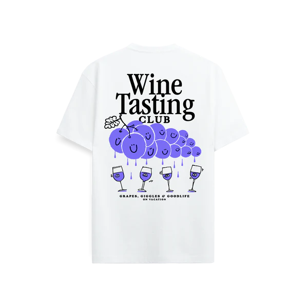 Wine tasting t-shirt white - On vacation