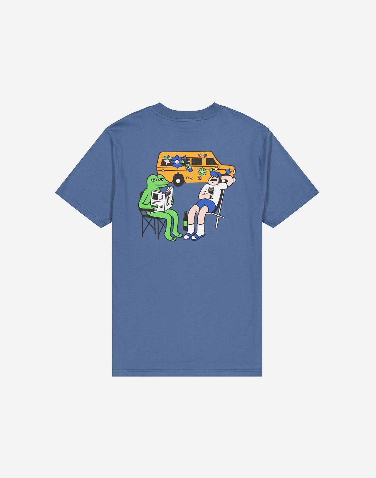 Hippie van t-shirt cobalt blue - Olow