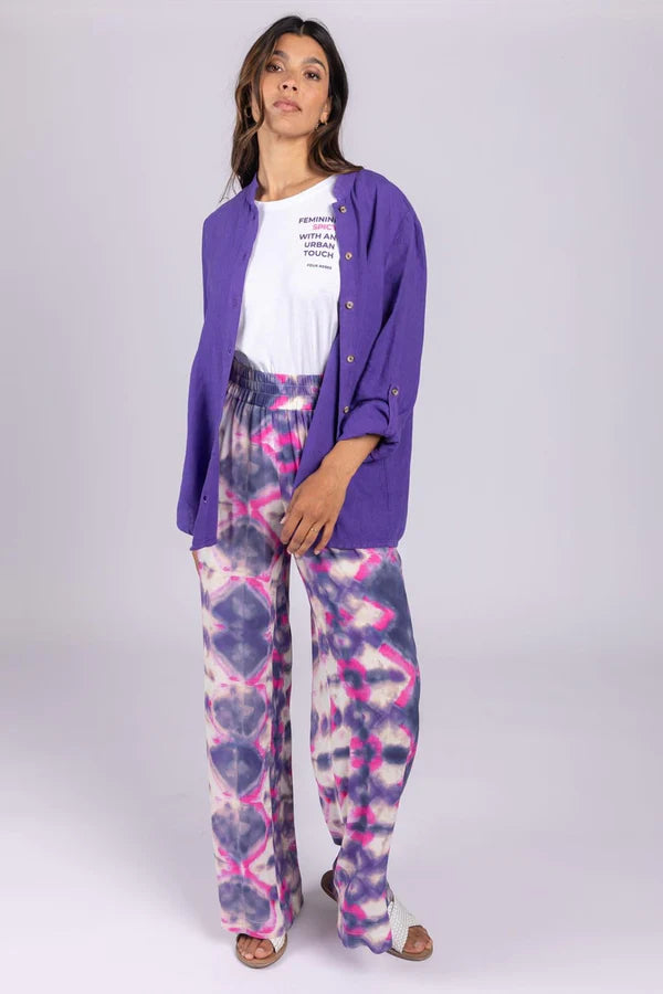 7029 WE blouse violet - Four Roses