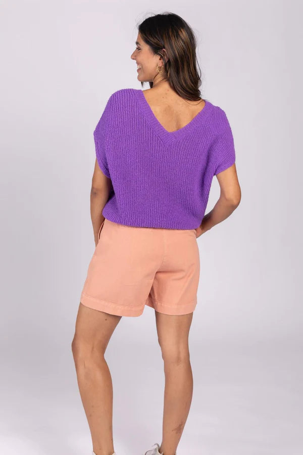 7006 BS sweater viola - Four Roses