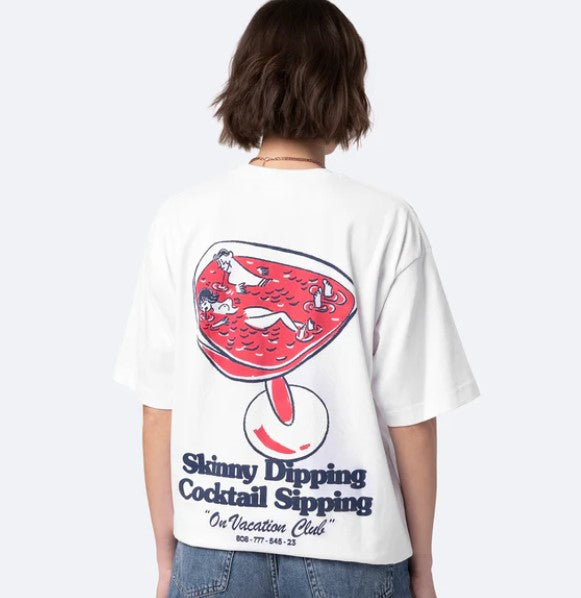 Skinny dippin' t-shirt white - On vacation