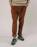 Corduroy pleated chino copper - Brava