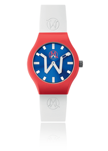 Horloge wit/rood - Madwatch