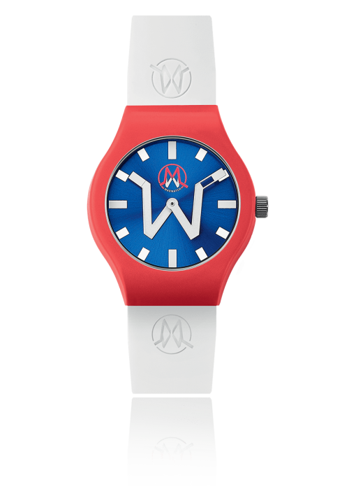 Horloge wit/rood - Madwatch