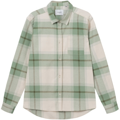 Jeremy flannel shirt hedge green/ivory - Les Deux