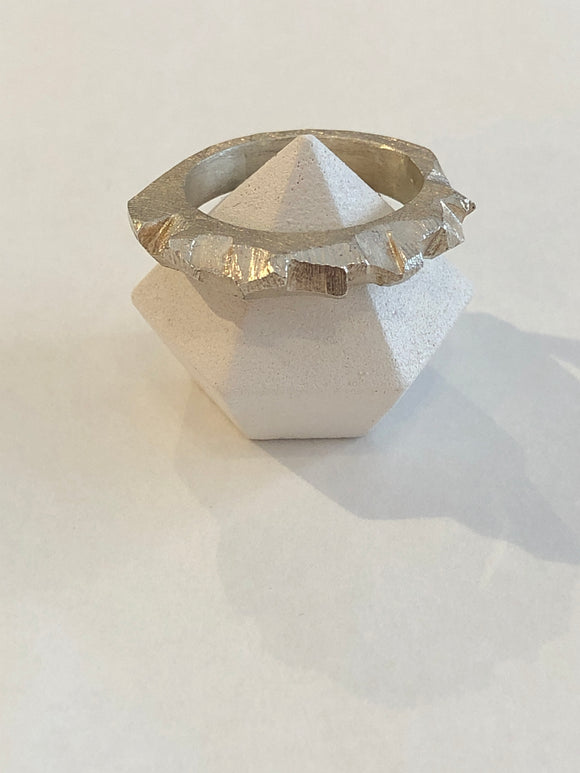 Rock ring zilver - Atelier Maison